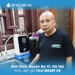 Anh Thuy, Huyện Ba Vì, Hà Nội lắp đặt máy lọc nước iON kiềm Fuji Smart K8