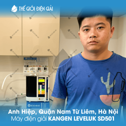 Anh Hiệp, Quận Nam Từ Liêm, Hà Nội lắp đặt máy lọc nước iON kiềm Kangen Leveluk SD501