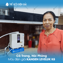 Cô Trang, Hải Phòng lắp đặt máy lọc nước iON kiềm Kangen K8