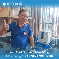 Anh Thái Nguyên, Lâm Đồng lắp đặt máy lọc nước iON kiềm Kangen K8
