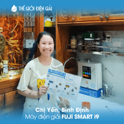 Chị Yến, Bình Định lắp đặt máy lọc nước iON kiềm Fuji Smart i9