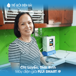 Chị Luyến, Thái Bình lắp đặt máy lọc nước iON kiềm Fuji Smart i9