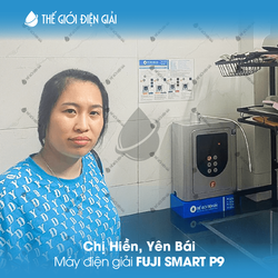 Chị Hiền, Yên Bái lắp đặt máy lọc nước iON kiềm Fuji Smart P9