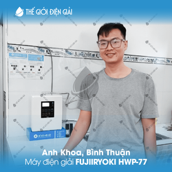 Anh Khoa, Bình Thuận lắp đặt máy lọc nước ion kiềm Fujiiryoki HWP-77