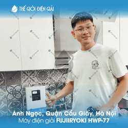 Anh Ngọc, Quận Cầu Giấy, Hà Nội lắp đặt máy lọc nước ion kiềm Fujiiryoki HWP-77