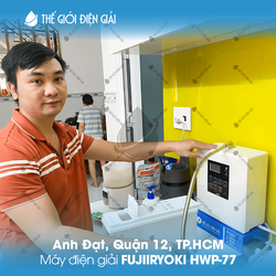 Anh Đạt, Quận 12, TP.HCM lắp đặt máy lọc nước ion kiềm Fujiiryoki HWP-77