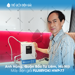 Anh Hùng, Quận Bắc Từ Liêm, Hà Nội lắp đặt máy lọc nước ion kiềm Fujiiryoki HWP-77