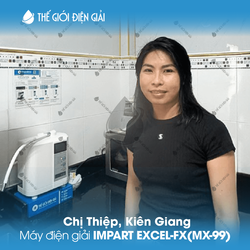 Chị Thiệp, Kiên Giang lắp đặt máy lọc nước ion kiềm Impart Excel-FX (MX-99)