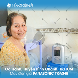 Cô Hạnh, Huyện Bình Chánh, TP.HCM lắp đặt máy lọc nước ion kiềm Panasonic TK-AS45