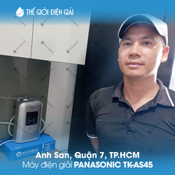 Anh San, Quận 7, TP.HCM lắp đặt máy lọc nước ion kiềm Panasonic TK-AS45