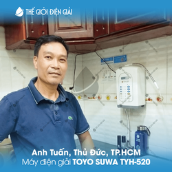 Anh Tuấn, Thủ Đức, TP.HCM lắp đặt máy lọc nước ion kiềm Toyo Suwa TYH-520