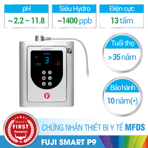 Máy lọc nước iON kiềm Fuji Smart P9 hứa hẹn sẽ là giải pháp chăm sóc sức khỏe toàn diện đáng lựa chọn nhất