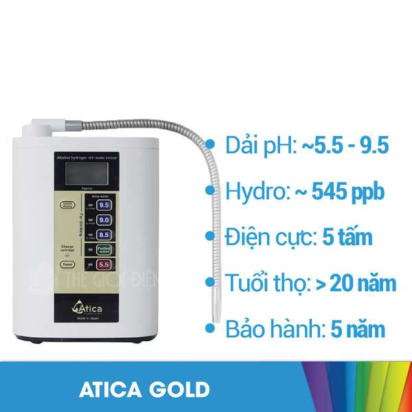 Máy lọc nước iON kiềm Atica Gold có tốt không