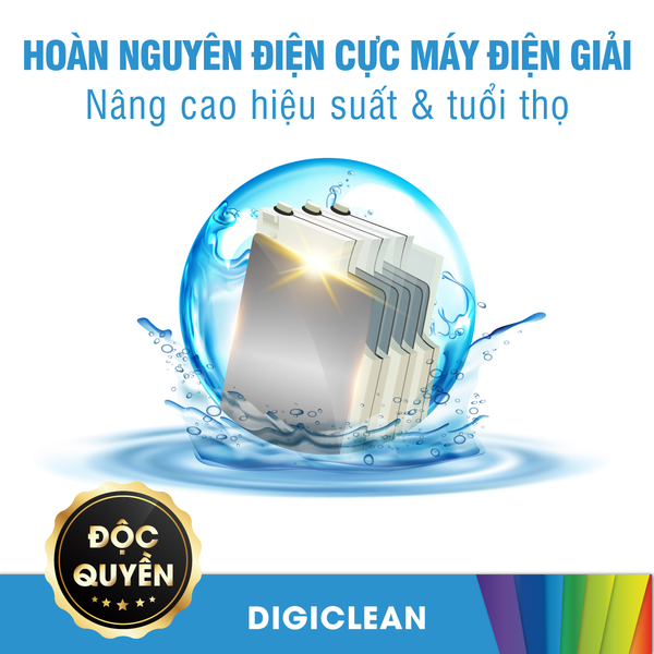 Digi Clean - Giải pháp Hoàn nguyên điện cực máy lọc nước ion kiềm độc quyền Thế Giới Điện Giải