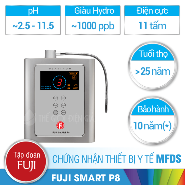Máy lọc nước ion kiềm Fuji Smart P8 chính hãng
