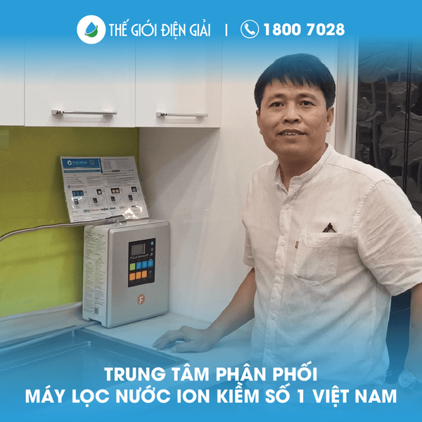 Gia đình Chị Liên, Đống Đa, Hà Nội lắp đặt máy điện giải ion kiềm Fuji Smart i9