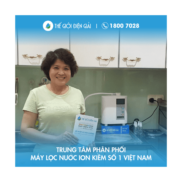 Chị Xuyến, Bình Thạnh, TP HCM lắp máy điện giải ion kiềm Impart MX-99 chính hãng giá rẻ
