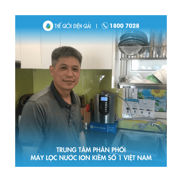 Gia đình chị Chuyên, Tân Phú, TP HCM mua máy điện giải Panasonic TK-AS66 bảo vệ sức khỏe