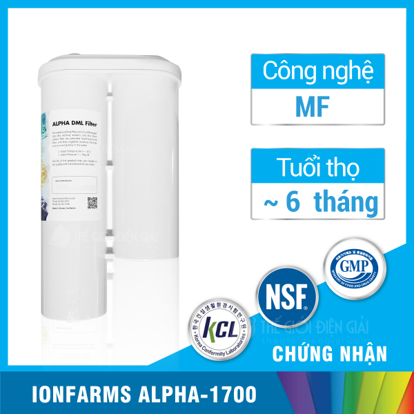 Lõi lọc máy lọc nước ion kiềm ionfarms alpha-1700 hàn quốc siêu hydro tốt cho sức khỏe chính hãng giá rẻ nhất