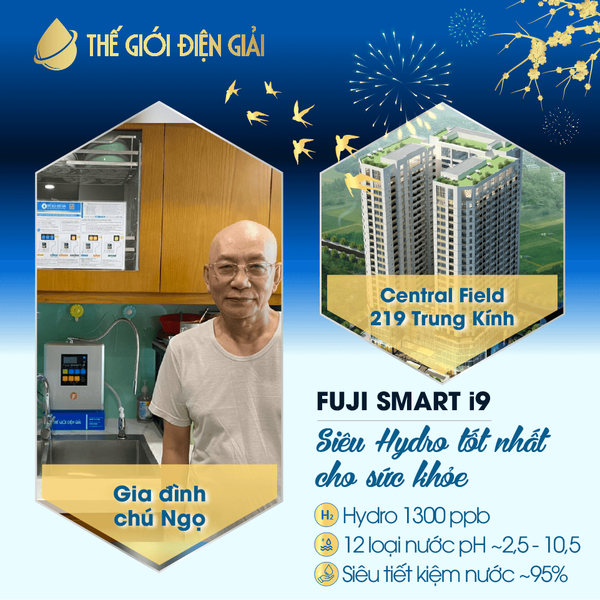 Máy lọc nước điện giải Fuji Smart i9 siêu Hydro tốt cho sức khỏe