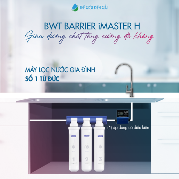 Máy lọc nước BWT Barrier iMaster H nhập khẩu châu Âu làm mềm nước cứng hiệu quả nhất