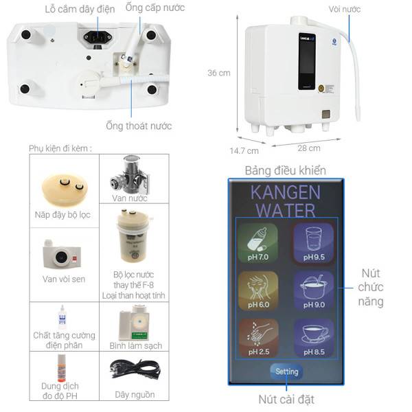 Máy lọc nước Kangen K8 (Chính Hãng 100%, Cơ Quan Nhà Nước Xác Thực Nhập Khẩu)