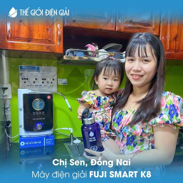 Chị Sen, Đồng Nai lắp đặt máy lọc nước iON kiềm Fuji Smart K8